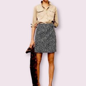 J. Crew Metallic Pebble Print Skirt With Side Bow Detail 2